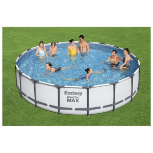 Бассейн каркасный Steel Pro MAX, 549 х 122 см, фильтр-насос, лестница, тент, 56462 Bestway Бассейн каркасный Steel Pro MAX, 549 х 122 см, фильтр-насос, лестница, тент, 56462 Bestway