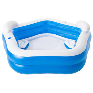 Бассейн надувной, 213 х 206 х 69 см, с сиденьями и подголовниками, от 6 лет, 54153 Bestway Бассейн надувной, 213 х 206 х 69 см, с сиденьями и подголовниками, от 6 лет, 54153 Bestway