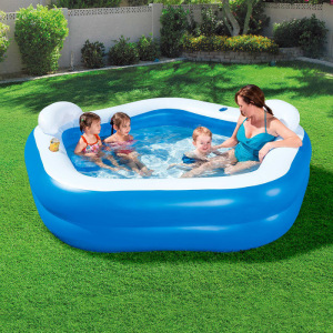 Бассейн надувной, 213 х 206 х 69 см, с сиденьями и подголовниками, от 6 лет, 54153 Bestway Бассейн надувной, 213 х 206 х 69 см, с сиденьями и подголовниками, от 6 лет, 54153 Bestway