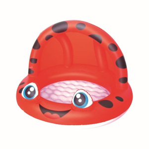 Бассейн надувной детский «Лягушка и Божья коровка», с навесом, 97 х 66 см, от 2 лет, цвет МИКС Бассейн надувной детский «Лягушка и Божья коровка», с навесом, 97 х 66 см, от 2 лет, цвет МИКС