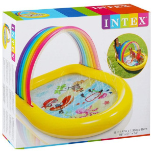 Бассейн надувной детский «Радуга», 147 х 130 х 86 см, с навесом и фонтаном, от 2 лет, 57156NP Бассейн надувной детский «Радуга», 147 х 130 х 86 см, с навесом и фонтаном, от 2 лет, 57156NP
