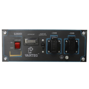 Бензиновый инверторный генератор VARTEG G2600i, 2.5 кВт, 7 л.с, 2х220 В/16 А, ручной старт Бензиновый инверторный генератор VARTEG G2600i, 2.5 кВт, 7 л.с, 2х220 В/16 А, ручной старт