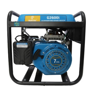 Бензиновый инверторный генератор VARTEG G2600i, 2.5 кВт, 7 л.с, 2х220 В/16 А, ручной старт Бензиновый инверторный генератор VARTEG G2600i, 2.5 кВт, 7 л.с, 2х220 В/16 А, ручной старт