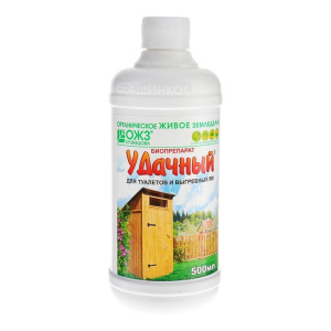 Биопрепарат для туалетов и выгребных ям Удачный 0,5л Биопрепарат для туалетов и выгребных ям Удачный 0,5л