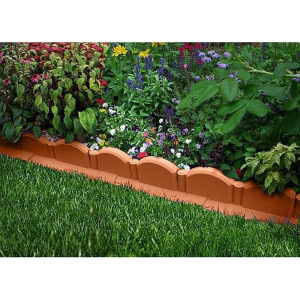 Бордюр «Волна», длина 3.2 м, терракотовый Бордюр «Волна», длина 3.2 м, терракотовый