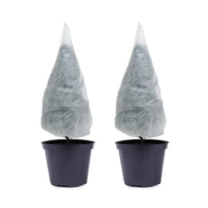 Чехол для растений, конус на завязках, 100 × 89 см, спанбонд с УФ-стабилизатором, плотность 60 г/м², набор 2 шт., белый Чехол для растений, конус на завязках, 100 × 89 см, спанбонд с УФ-стабилизатором, плотность 60 г/м², набор 2 шт., белый