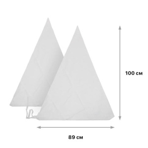 Чехол для растений, конус на завязках, 100 × 89 см, спанбонд с УФ-стабилизатором, плотность 60 г/м², набор 2 шт., белый Чехол для растений, конус на завязках, 100 × 89 см, спанбонд с УФ-стабилизатором, плотность 60 г/м², набор 2 шт., белый