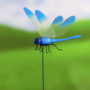 Декоративный штекер "Стрекоза с прозрачными крылышками" микс Декоративный штекер "Стрекоза с прозрачными крылышками" микс