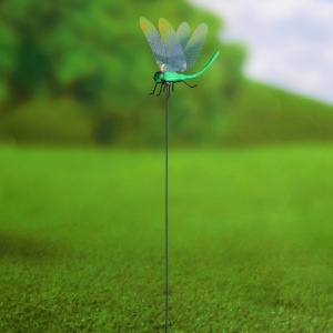 Декоративный штекер "Стрекоза с прозрачными крылышками" микс Декоративный штекер "Стрекоза с прозрачными крылышками" микс