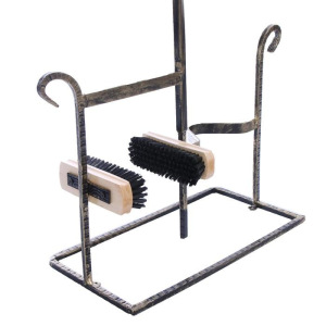 Декроттуар для очистки обуви, 102 × 52 × 22 см, с щёткой и держателем Декроттуар для очистки обуви, 102 × 52 × 22 см, с щёткой и держателем