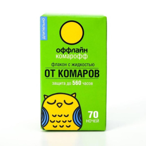 Дополнительный флакон-жидкость от комаров "Комарофф", без запаха, 70 ночей, флакон 45 мл Дополнительный флакон-жидкость от комаров "Комарофф", без запаха, 70 ночей, флакон 45 мл
