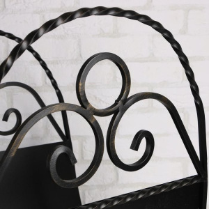 Дровница кованая с поддоном, черная, 60х50х85см Дровница кованая с поддоном, черная, 60х50х85см