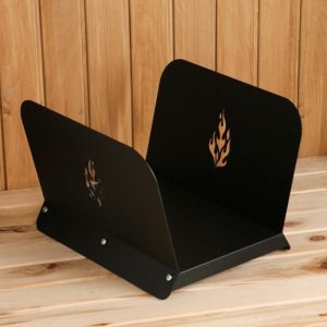 Дровница с поддоном, черная Дровница с поддоном, черная