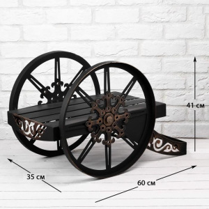 Дровница с поддоном "Пушка" 60х35х41 см Дровница с поддоном "Пушка" 60х35х41 см