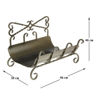Дровница узорная с поддоном 46х38х46 см Дровница узорная с поддоном 46х38х46 см