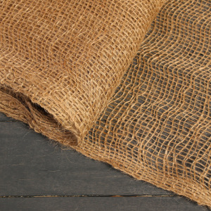 Джут натуральный, 1,1 × 5 м, плотность 150 г/м², плетение 22/20 Джут натуральный, 1,1 × 5 м, плотность 150 г/м², плетение 22/20