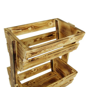 Этажерка деревянная, 54×50×100см, обожжённый Этажерка деревянная, 54×50×100см, обожжённый