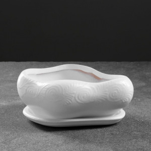 Фигурное кашпо "Бонсай" малый 14х18см , белый Фигурное кашпо "Бонсай" малый 14х18см , белый