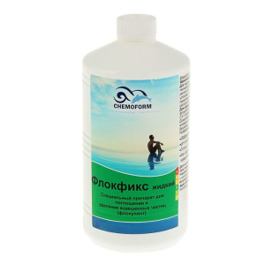 Флокулянт для поглощения и удаления взвешенных частиц в воде бассейна Флокфикс жидкий 1 л Флокулянт для поглощения и удаления взвешенных частиц в воде бассейна Флокфикс жидкий 1 л