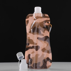 Фляжка мягкая с карабином «Камуфляж», 480 мл, микс Фляжка мягкая с карабином «Камуфляж», 480 мл, микс