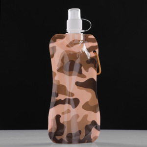 Фляжка мягкая с карабином «Камуфляж», 480 мл, микс Фляжка мягкая с карабином «Камуфляж», 480 мл, микс