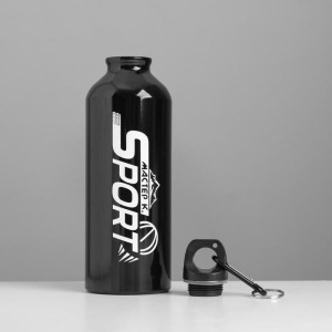 Фляжка туристическая "Мастер К." с карабином, 500 мл, чёрная, 6.5х21 см Фляжка туристическая "Мастер К." с карабином, 500 мл, чёрная, 6.5х21 см