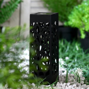 Фонарь садовый на солнечной батарее "Ажурная резьба", 6 х 29 х 6 см, 1 led, пластик Фонарь садовый на солнечной батарее "Ажурная резьба", 6 х 29 х 6 см, 1 led, пластик
