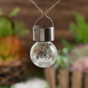 Фонарь садовый на солнечной батарее "Лампочка Прозрачная", 60 х 90 мм, 1led, стекло, т.белый Фонарь садовый на солнечной батарее "Лампочка Прозрачная", 60 х 90 мм, 1led, стекло, т.белый