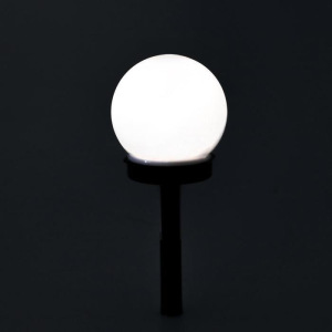 Фонарь садовый на солнечной батарее "Шар малый" 34 см, d-10 см, 1 led, пластик Т. БЕЛЫЙ Фонарь садовый на солнечной батарее "Шар малый" 34 см, d-10 см, 1 led, пластик Т. БЕЛЫЙ