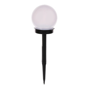 Фонарь садовый на солнечной батарее "Шар малый" 34 см, d-10 см, 1 led, пластик Т. БЕЛЫЙ Фонарь садовый на солнечной батарее "Шар малый" 34 см, d-10 см, 1 led, пластик Т. БЕЛЫЙ