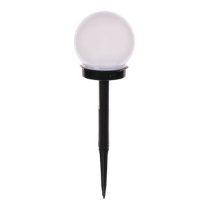 Фонарь садовый на солнечной батарее "Шар малый" 34 см, d-10 см, 1 led, пластик Т. БЕЛЫЙ Фонарь садовый на солнечной батарее "Шар малый" 34 см, d-10 см, 1 led, пластик Т. БЕЛЫЙ