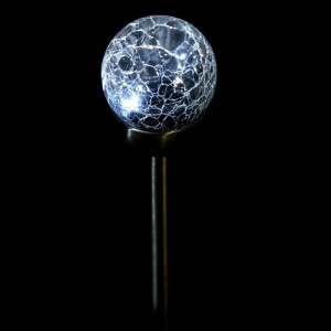 Фонарь садовый на солнечной батарее "Шар света" 36,5см, d-6см, 1 led, металл Фонарь садовый на солнечной батарее "Шар света" 36,5см, d-6см, 1 led, металл