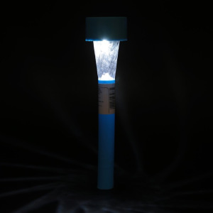 Фонарь садовый на солнечной батарее "Трапеция", 31см, d=4.5 см,1 led,пластик, голубая ножка Фонарь садовый на солнечной батарее "Трапеция", 31см, d=4.5 см,1 led,пластик, голубая ножка