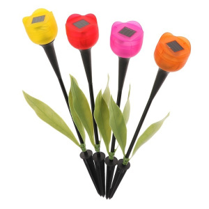 Фонарь садовый на солнечной батарее "Тюльпан" 47 см, d-6 см, 1 led, пластик Фонарь садовый на солнечной батарее "Тюльпан" 47 см, d-6 см, 1 led, пластик