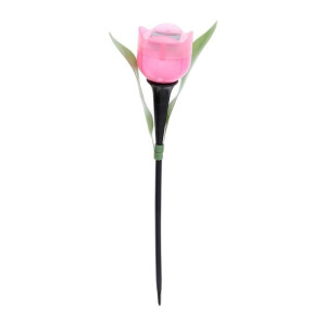 Фонарь садовый на солнечной батарее "Тюльпан розовый" 30.5 см, d-5 см, 1 led, пластик Фонарь садовый на солнечной батарее "Тюльпан розовый" 30.5 см, d-5 см, 1 led, пластик