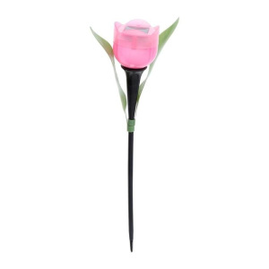 Фонарь садовый на солнечной батарее "Тюльпан розовый" 30.5 см, d-5 см, 1 led, пластик Фонарь садовый на солнечной батарее "Тюльпан розовый" 30.5 см, d-5 см, 1 led, пластик