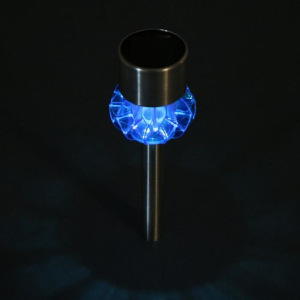 Фонарь садовый на солнечной батарее "Узор грани" 35 см, d-6 см, 1 led, металл, синий Фонарь садовый на солнечной батарее "Узор грани" 35 см, d-6 см, 1 led, металл, синий