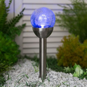 Фонарь садовый на солнечной батарее Smartbuy, 37 см, 1 led, нержавеющая сталь, стекло Фонарь садовый на солнечной батарее Smartbuy, 37 см, 1 led, нержавеющая сталь, стекло