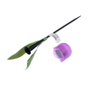 Фонарь садовый на солнечной батарее Uniel "Лиловый тюльпан", белый свет, IP44, 305 мм Фонарь садовый на солнечной батарее Uniel "Лиловый тюльпан", белый свет, IP44, 305 мм