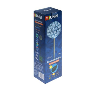 Фонарь садовый на солнечной батарее Uniel Sirius, нержавеющая сталь, свет белый, 730 мм Фонарь садовый на солнечной батарее Uniel Sirius, нержавеющая сталь, свет белый, 730 мм