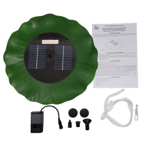 Фонтан плавающий "Лотос" на солнечной панели, 1,4 Вт, 200 л/ч, Hmax 45см Фонтан плавающий "Лотос" на солнечной панели, 1,4 Вт, 200 л/ч, Hmax 45см