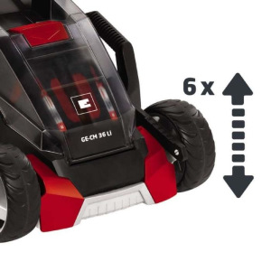 Газонокосилка аккумуляторная Einhell PXC GE-CM 36 Li Kit, 18 В, 25-75 мм, 40 л, до 350 м² Газонокосилка аккумуляторная Einhell PXC GE-CM 36 Li Kit, 18 В, 25-75 мм, 40 л, до 350 м²