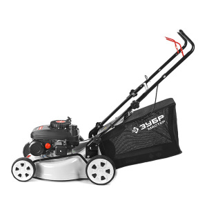 Газонокосилка "ЗУБР" ГКБ-400, бенз., 2.9 кВт/4 л.с., ширина/высота 40 см/25-75 мм, 50 л Газонокосилка "ЗУБР" ГКБ-400, бенз., 2.9 кВт/4 л.с., ширина/высота 40 см/25-75 мм, 50 л