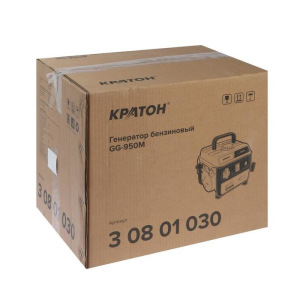 Генератор бензиновый "Кратон" GG-950M, 2Т, 700 Вт, 3600 об/мин, 220/12 В, ручной старт Генератор бензиновый "Кратон" GG-950M, 2Т, 700 Вт, 3600 об/мин, 220/12 В, ручной старт