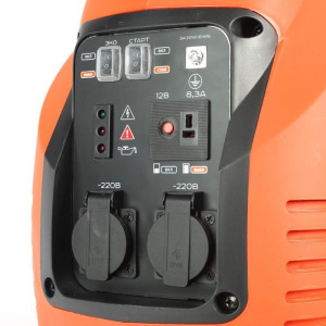 Генератор инверторный PATRIOT 2700i, 4Т, 2.5 кВт, 220 В, 2х220/12 В, 5.7 л, ручной стартер Генератор инверторный PATRIOT 2700i, 4Т, 2.5 кВт, 220 В, 2х220/12 В, 5.7 л, ручной стартер