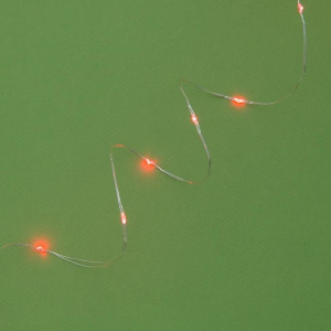 Гирлянда "Нить" 10 м роса, серебристая нить, 100 LED, свечение красное, 2 режима, солнечная батарея Гирлянда "Нить" 10 м роса, серебристая нить, 100 LED, свечение красное, 2 режима, солнечная батарея