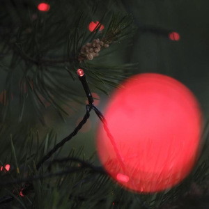 Гирлянда "Нить" 10 м, тёмная нить, 100 LED, свечение красное, 2 режима, солнечная батарея Гирлянда "Нить" 10 м, тёмная нить, 100 LED, свечение красное, 2 режима, солнечная батарея