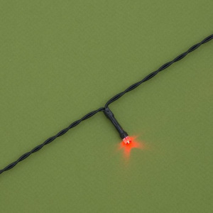 Гирлянда "Нить" 10 м, тёмная нить, 100 LED, свечение красное, 2 режима, солнечная батарея Гирлянда "Нить" 10 м, тёмная нить, 100 LED, свечение красное, 2 режима, солнечная батарея