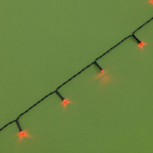 Гирлянда "Нить" 10 м, тёмная нить, 100 LED, свечение красное, 2 режима, солнечная батарея Гирлянда "Нить" 10 м, тёмная нить, 100 LED, свечение красное, 2 режима, солнечная батарея