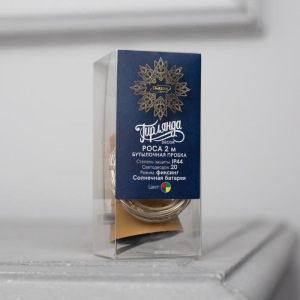 Гирлянда "Нить" 2 м роса с пробкой, IP44, серебристая нить, 20 LED, свечение мульти, фиксинг, солнечная батарея Гирлянда "Нить" 2 м роса с пробкой, IP44, серебристая нить, 20 LED, свечение мульти, фиксинг, солнечная батарея